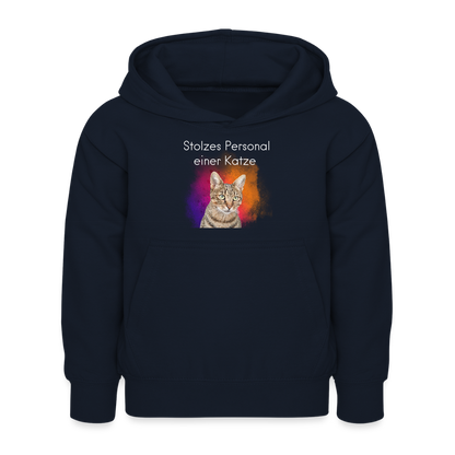 LiNBW. Kinder Hoodie Stolzes Personal einer Katze - Navy