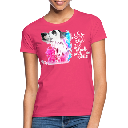 LiNBW. Frauen T-Shirt Dalmatiner Life is not just black and white - Azalea
