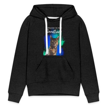 LiNBW.  Frauen Hoodie Schnurren ist mein Soundtrack - Anthrazit