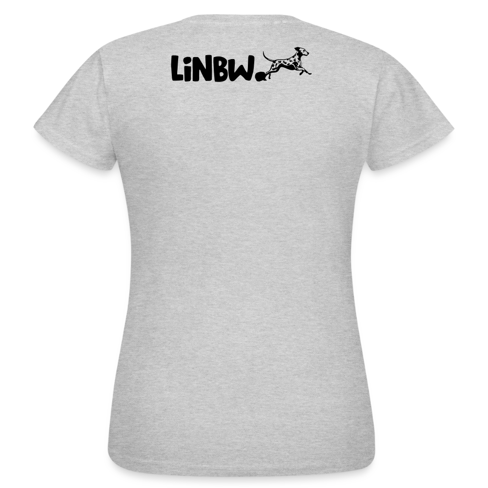 LiNBW. Frauen T-Shirt Life is not just black and white - Grau meliert