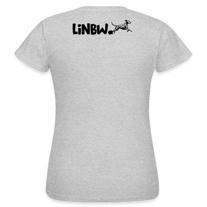 LiNBW. Frauen T-Shirt Life is not just black and white - Grau meliert
