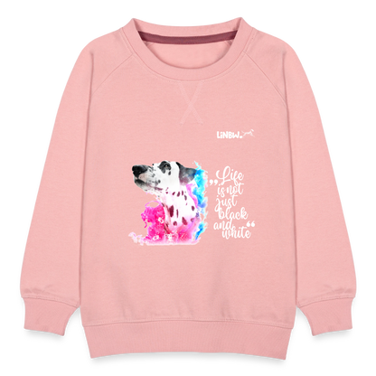 LiNBW. Kinder Pullover Dalmatiner Life is not just black and white - Kristallrosa