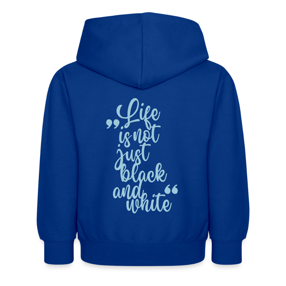 LiNBW. Kinder Hoodie Life is not just black and white - Royalblau
