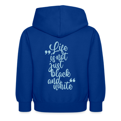 LiNBW. Kinder Hoodie Life is not just black and white - Royalblau