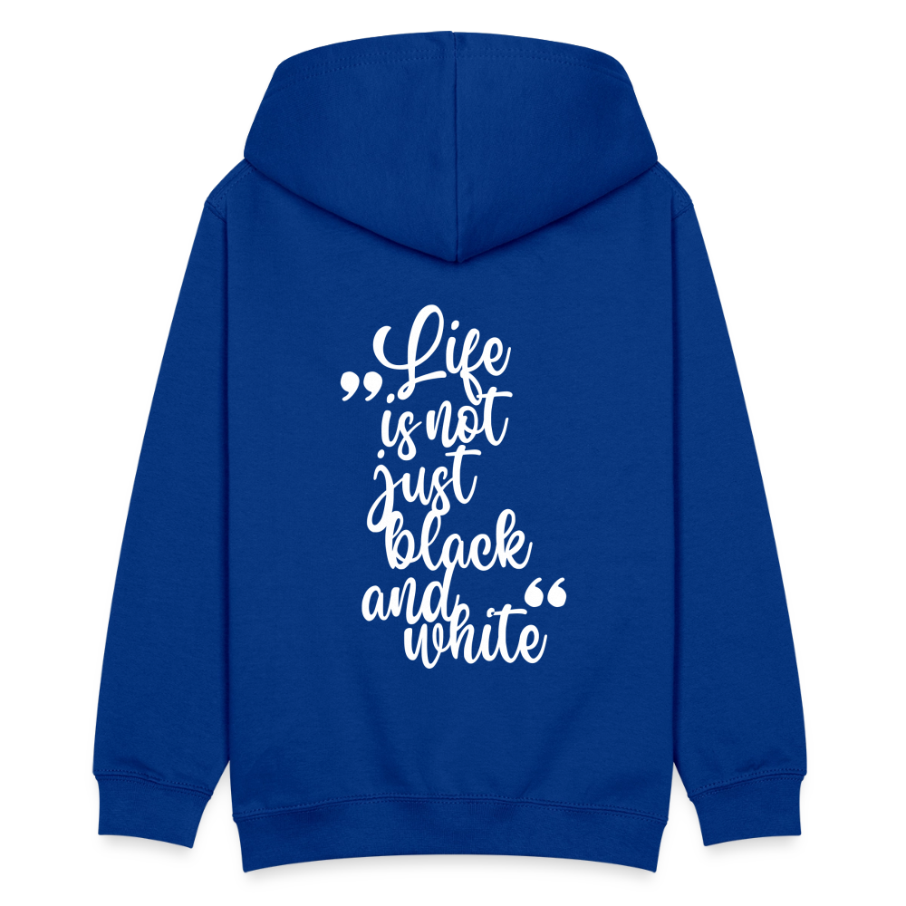 LiNBW. Teenager Hoodie Life is not just black and white - Royalblau