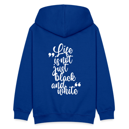 LiNBW. Teenager Hoodie Life is not just black and white - Royalblau