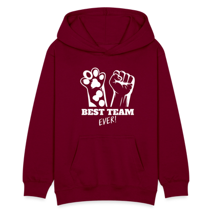 LiNBW. Teenager Hoodie Best Team Ever - Bordeaux