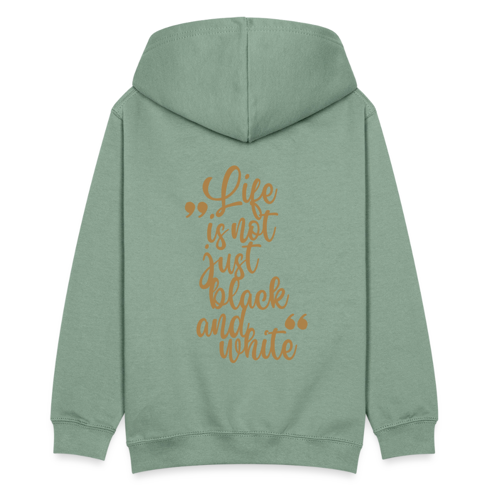 LiNBW. Teenager Hoodie Life is not just black and white - Graugrün