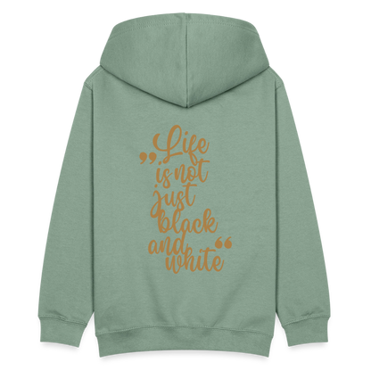 LiNBW. Teenager Hoodie Life is not just black and white - Graugrün