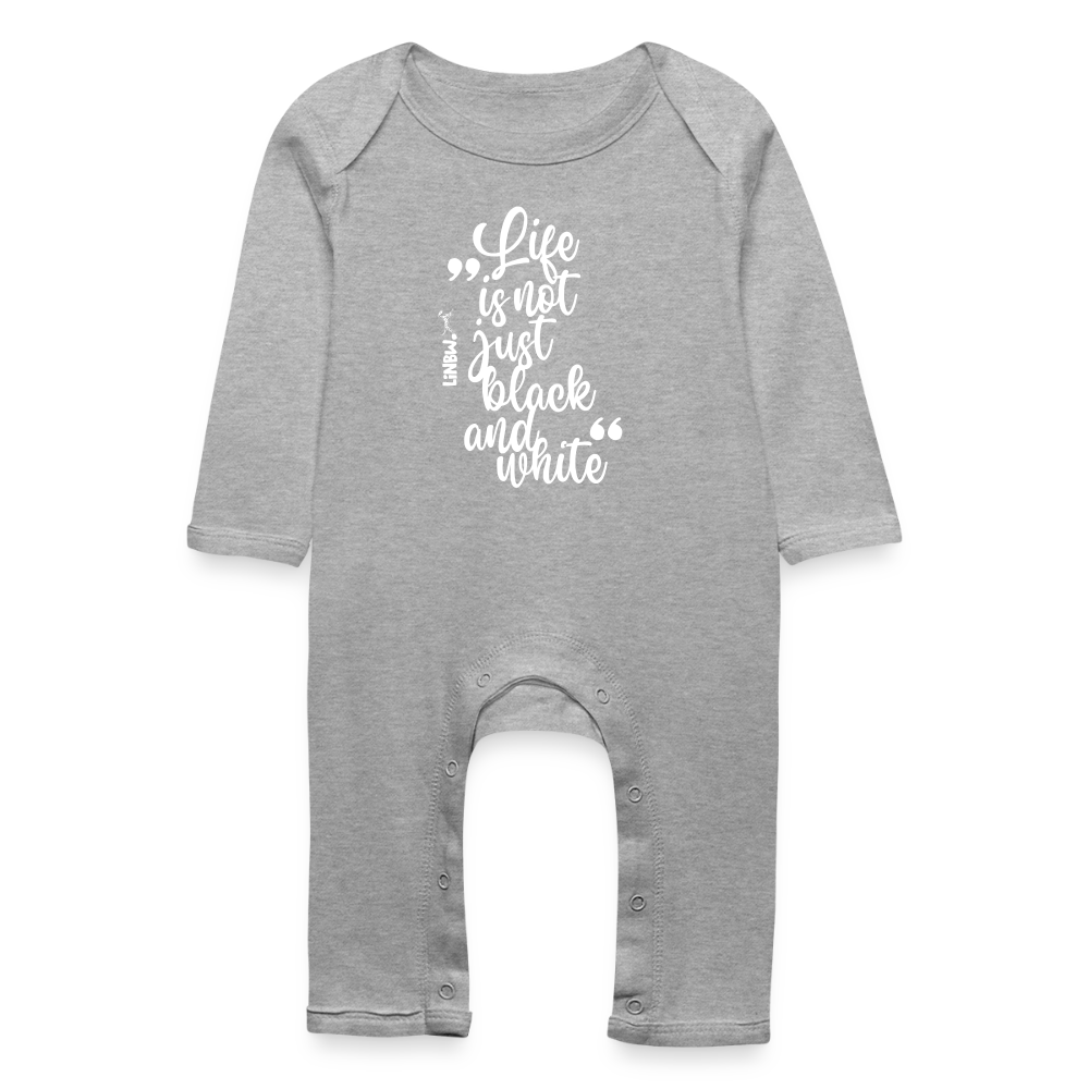 LiNBW. Baby Strampler Life is not just black and white - Grau meliert
