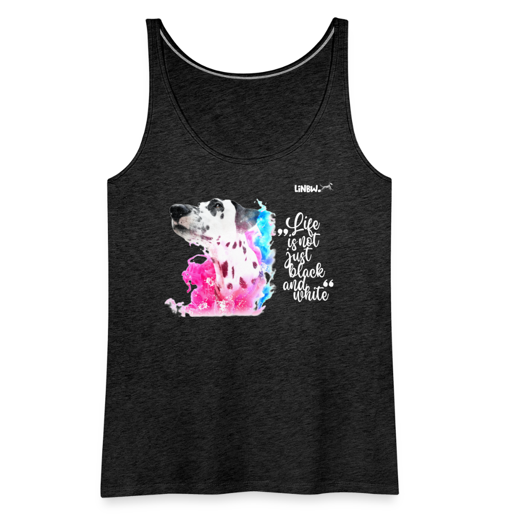 LiNBW. Frauen Tank-Top Dalmatiner Life is not just black and white - Anthrazit