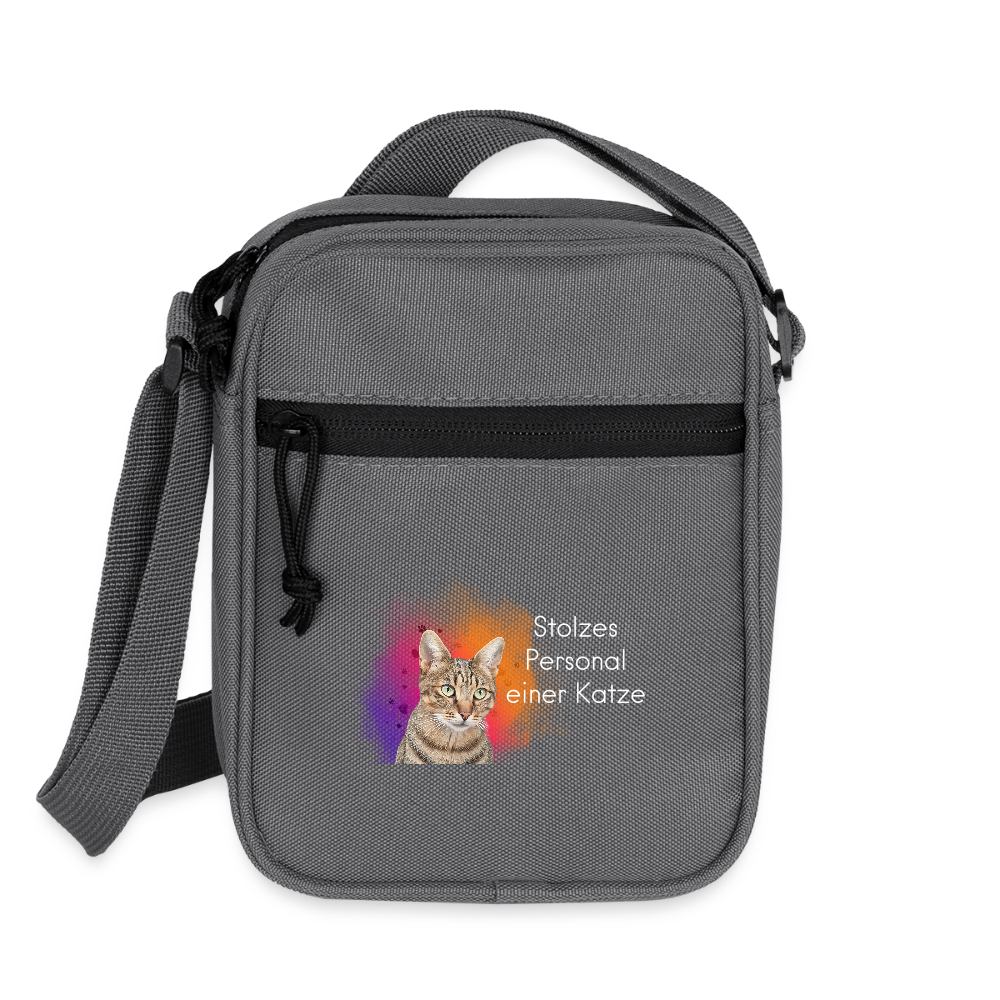 LiNBW. Crossbody Bag Stolzes Personal einer Katze - Anthrazit