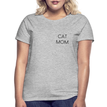 LiNBW. Frauen T-Shirt Stolzes Personal einer Katze - Grau meliert