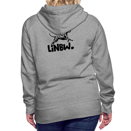 LiNBW. Frauen Hoodie Dalmatiner Life is not just black and white - Grau meliert
