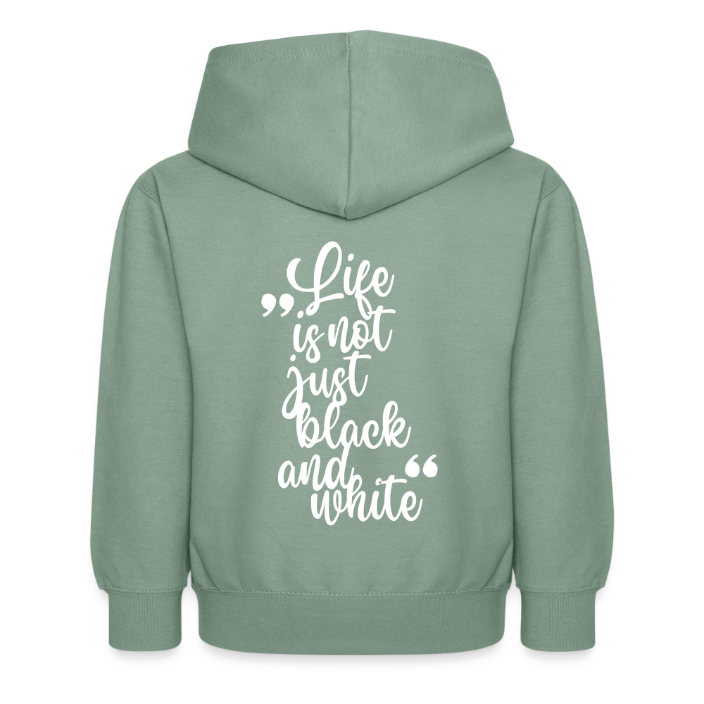 LiNBW. Kinder Hoodie Life is not just black and white - Graugrün
