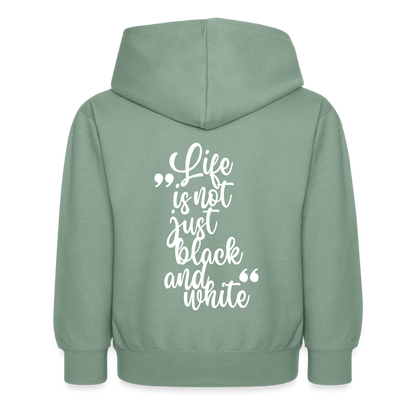 LiNBW. Kinder Hoodie Life is not just black and white - Graugrün