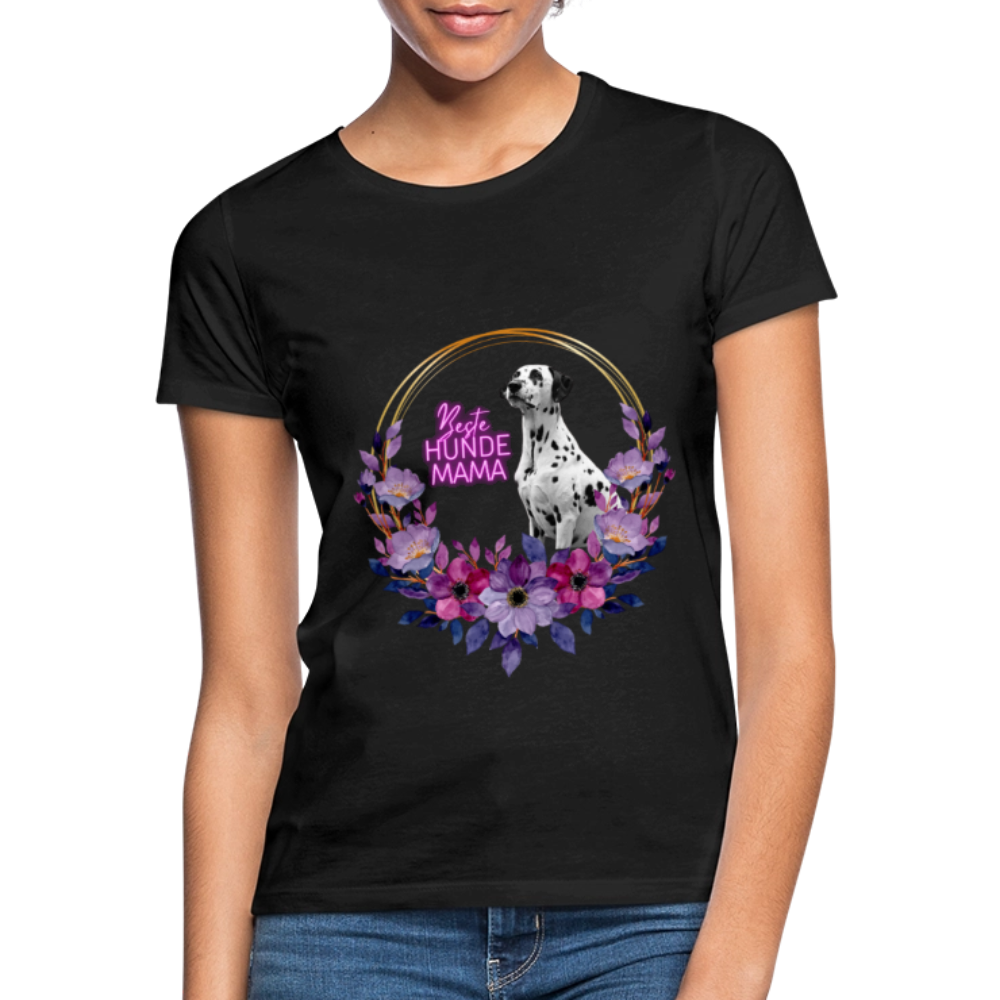 LiNBW. Frauen T-Shirt Beste Hundemama - Schwarz