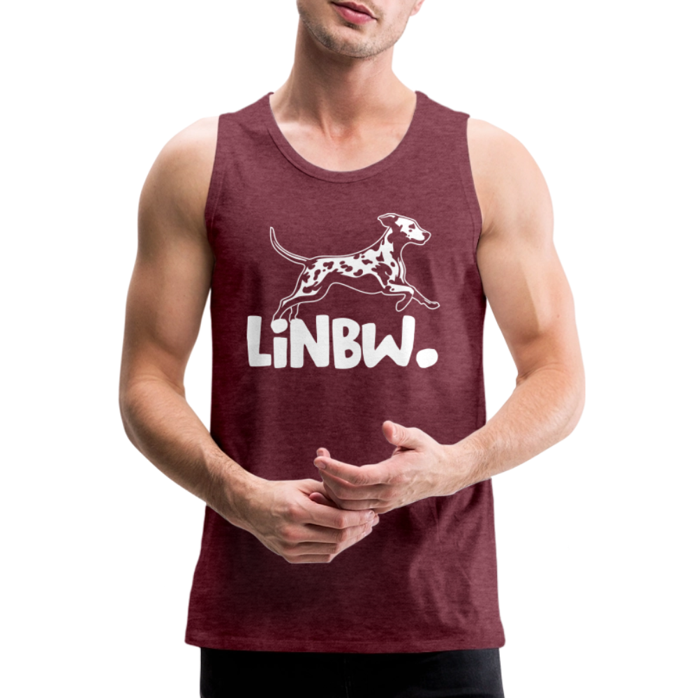 LiNBW. Männer Tank-Top - Bordeauxrot meliert
