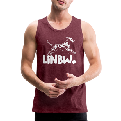 LiNBW. Männer Tank-Top - Bordeauxrot meliert