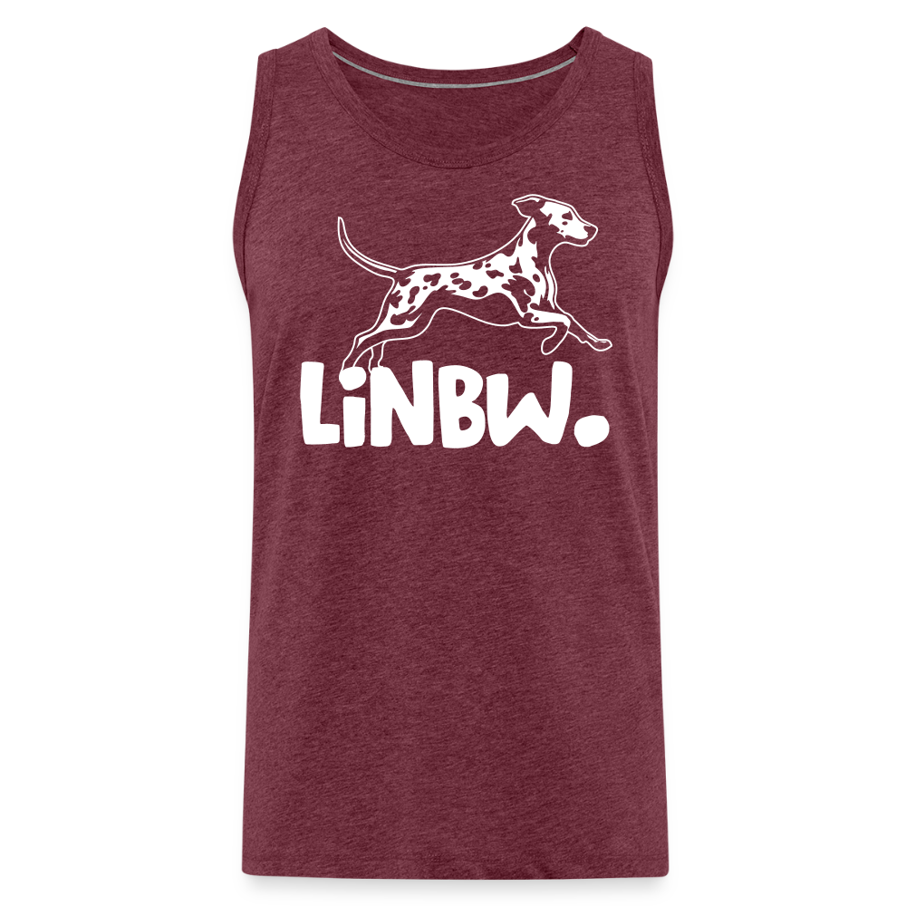 LiNBW. Männer Tank-Top - Bordeauxrot meliert