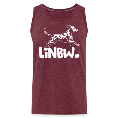 LiNBW. Männer Tank-Top - Bordeauxrot meliert