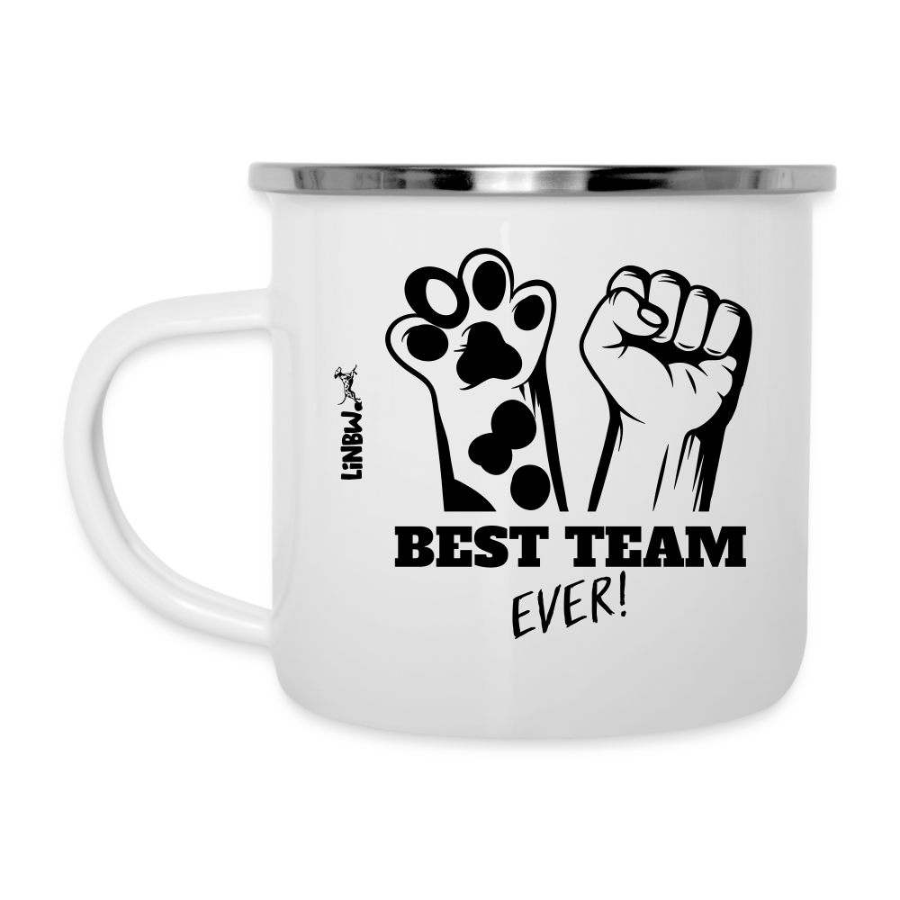 LiNBW. Emaille-Tasse Best Team Ever - Weiß
