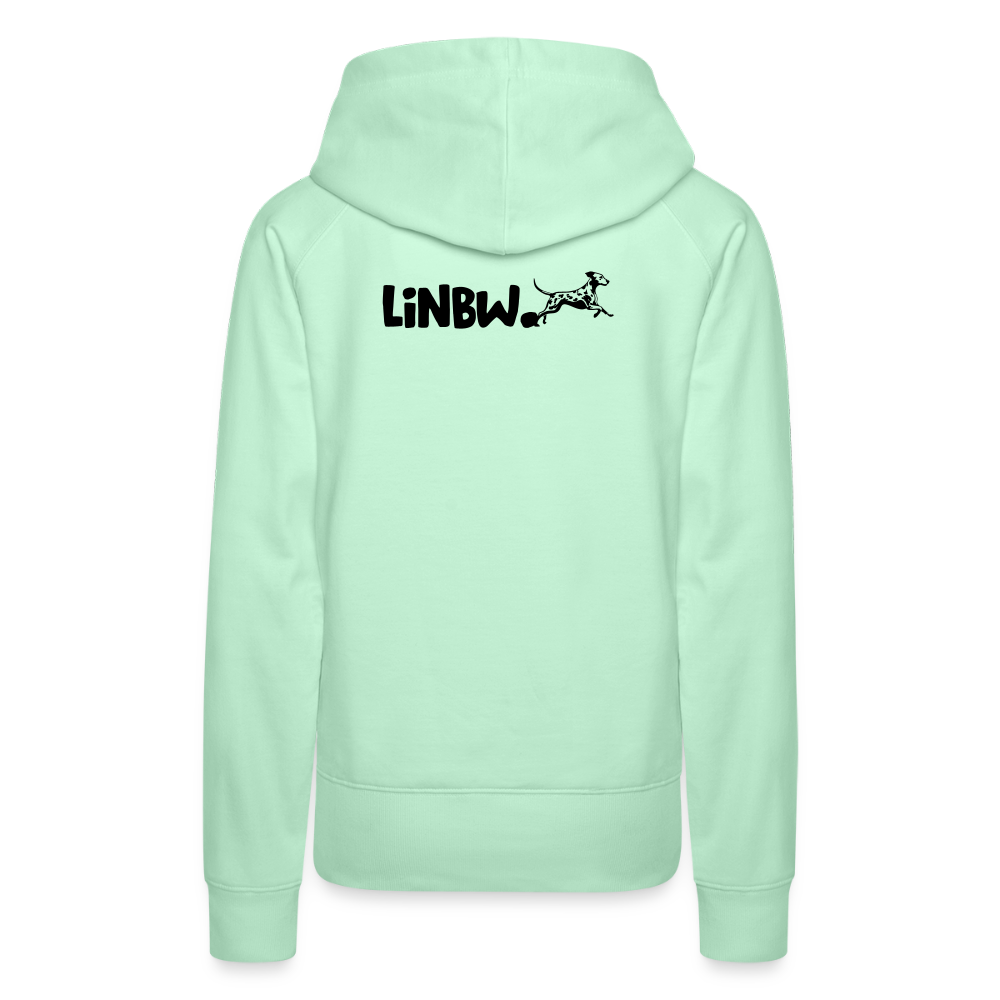 LiNBW. Frauen Hoodie Life is not just black and white - helles Mintgrün