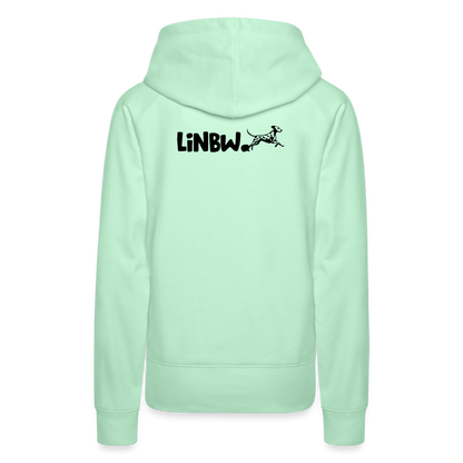 LiNBW. Frauen Hoodie Life is not just black and white - helles Mintgrün