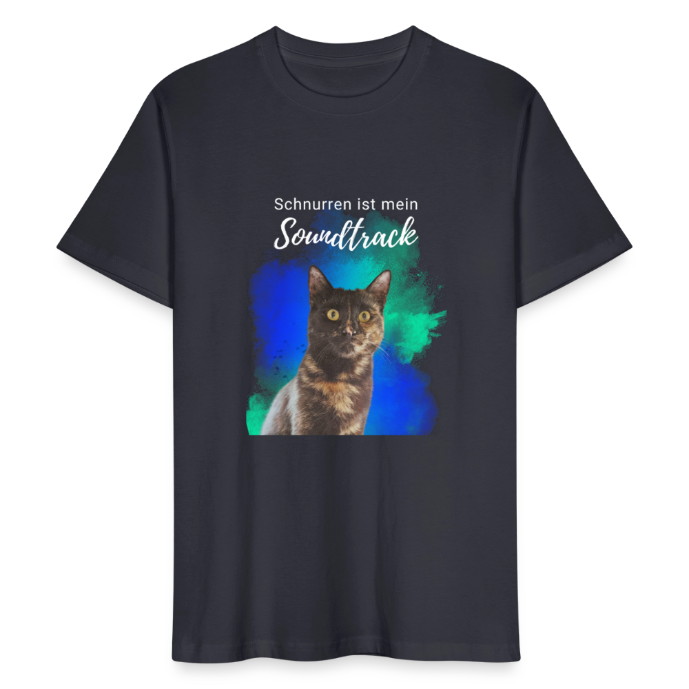 LiNBW. Männer T-Shirt Schnurren ist mein Soundtrack - Dunkles Graublau