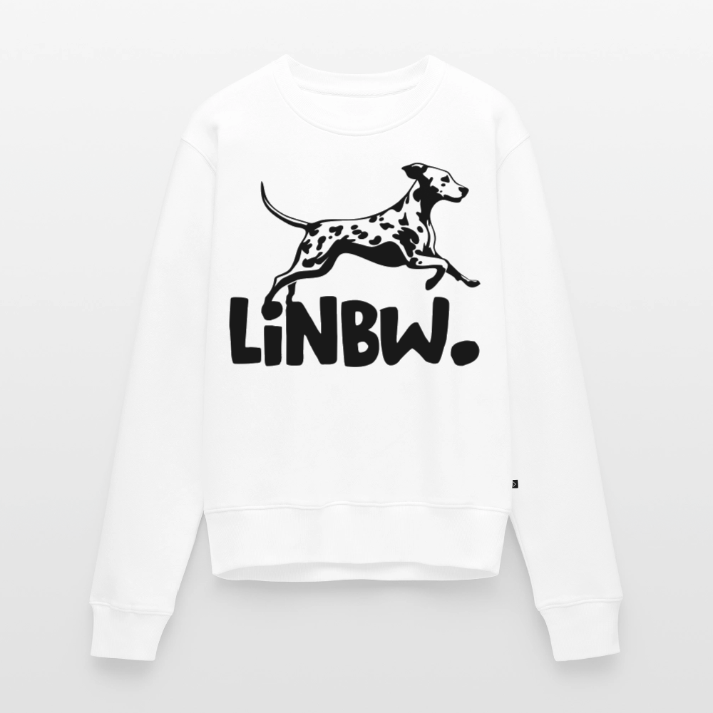 Damen Pullover „LINBW Logo“ – Dalmatiner Design – schwarzer Print 🐾🖤 - Weiß