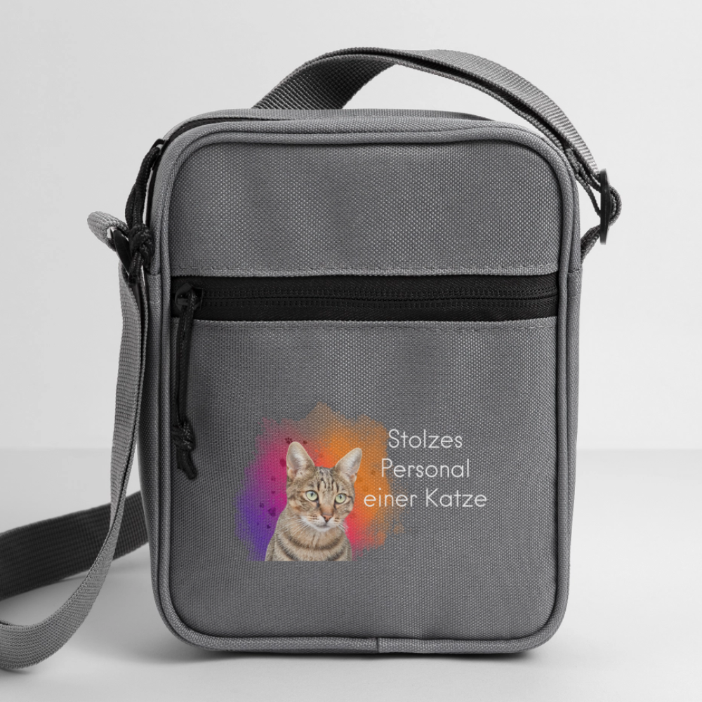 LiNBW. Crossbody Bag Stolzes Personal einer Katze - Anthrazit