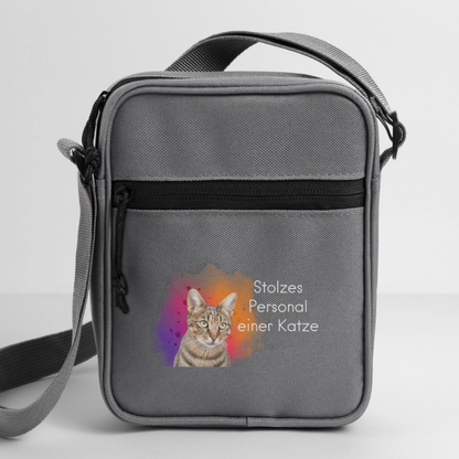 LiNBW. Crossbody Bag Stolzes Personal einer Katze - Anthrazit