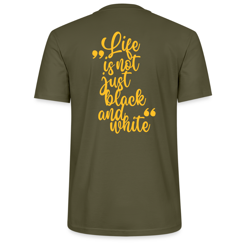 LiNBW. Männer T-Shirt Life is not just black and white - Khaki