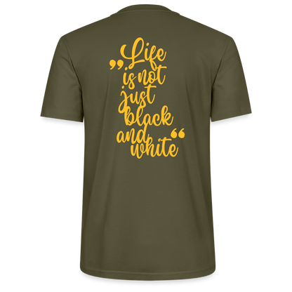 LiNBW. Männer T-Shirt Life is not just black and white - Khaki