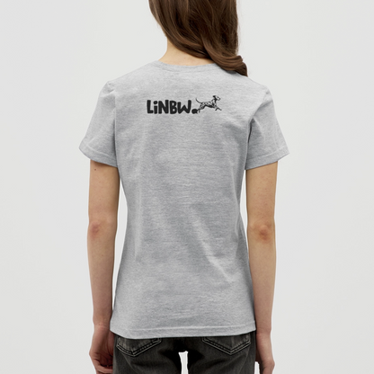 LiNBW. Frauen T-Shirt Life is not just black and white - Grau meliert