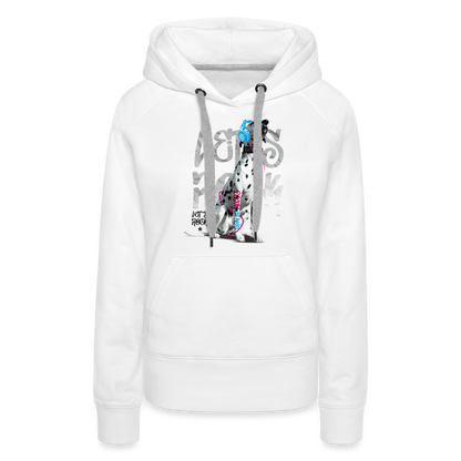 LiNBW. Frauen Hoodie Dalmatiner Let's Rock - Weiß