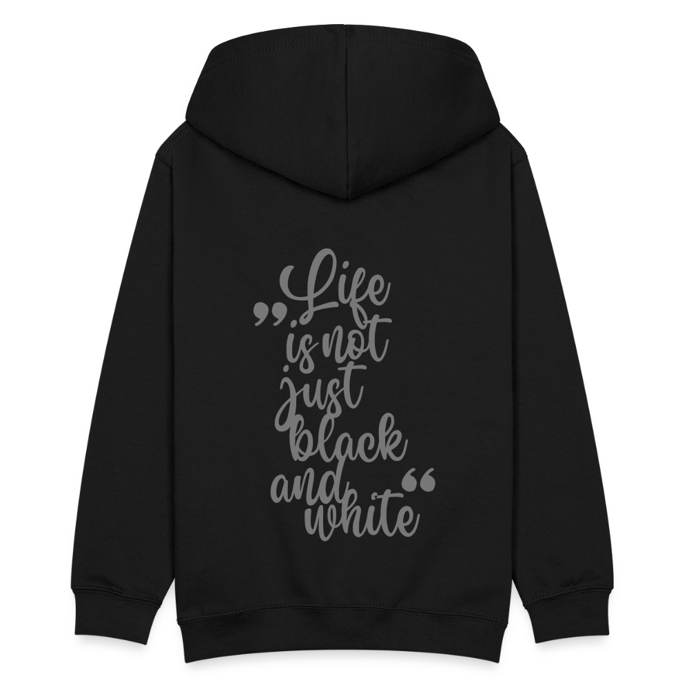 LiNBW. Kinder Hoodie Life is not just black and white - Schwarz