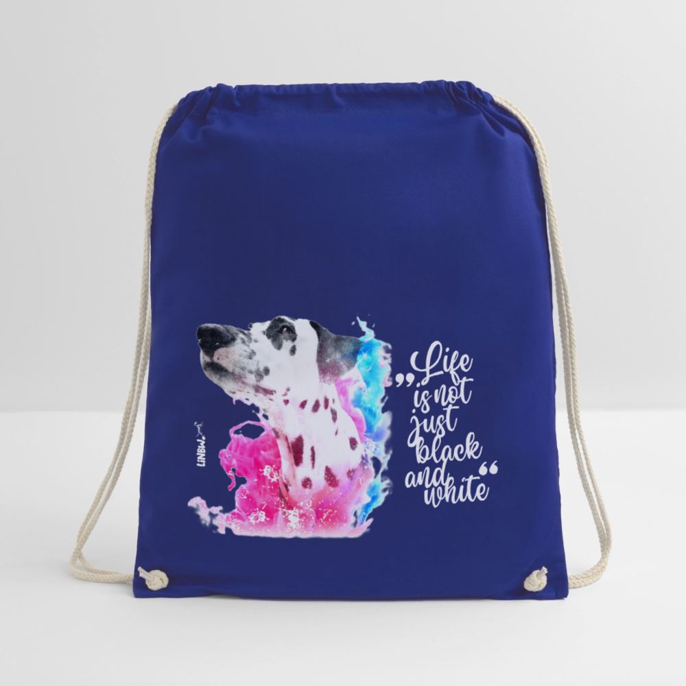 LiNBW. Turnbeutel Dalmatiner Life is not just black and white - Königsblau