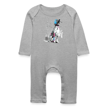 LiNBW. Baby Strampler Dalmatiner Let's Rock - Grau meliert