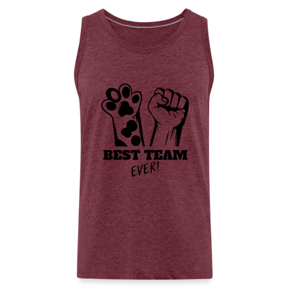 LiNBW. Männer Tank-Top Best Team Ever - Bordeauxrot meliert