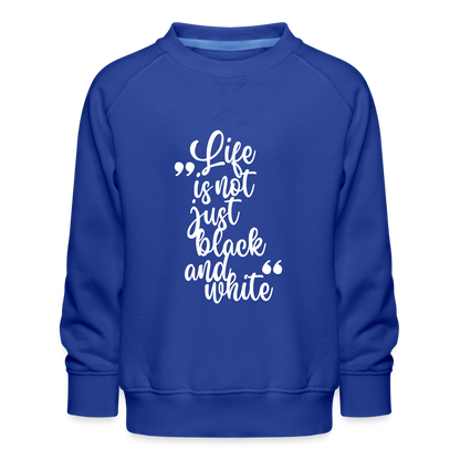 LiNBW. Kinder Pullover Life is not just black and white - Royalblau