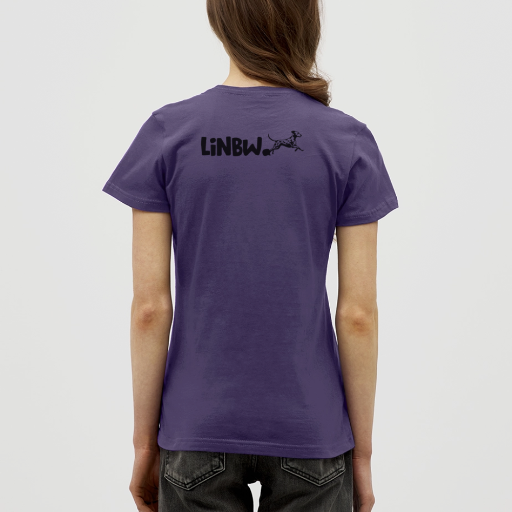 LiNBW. Frauen T-Shirt Life is not just black and white - Dunkellila