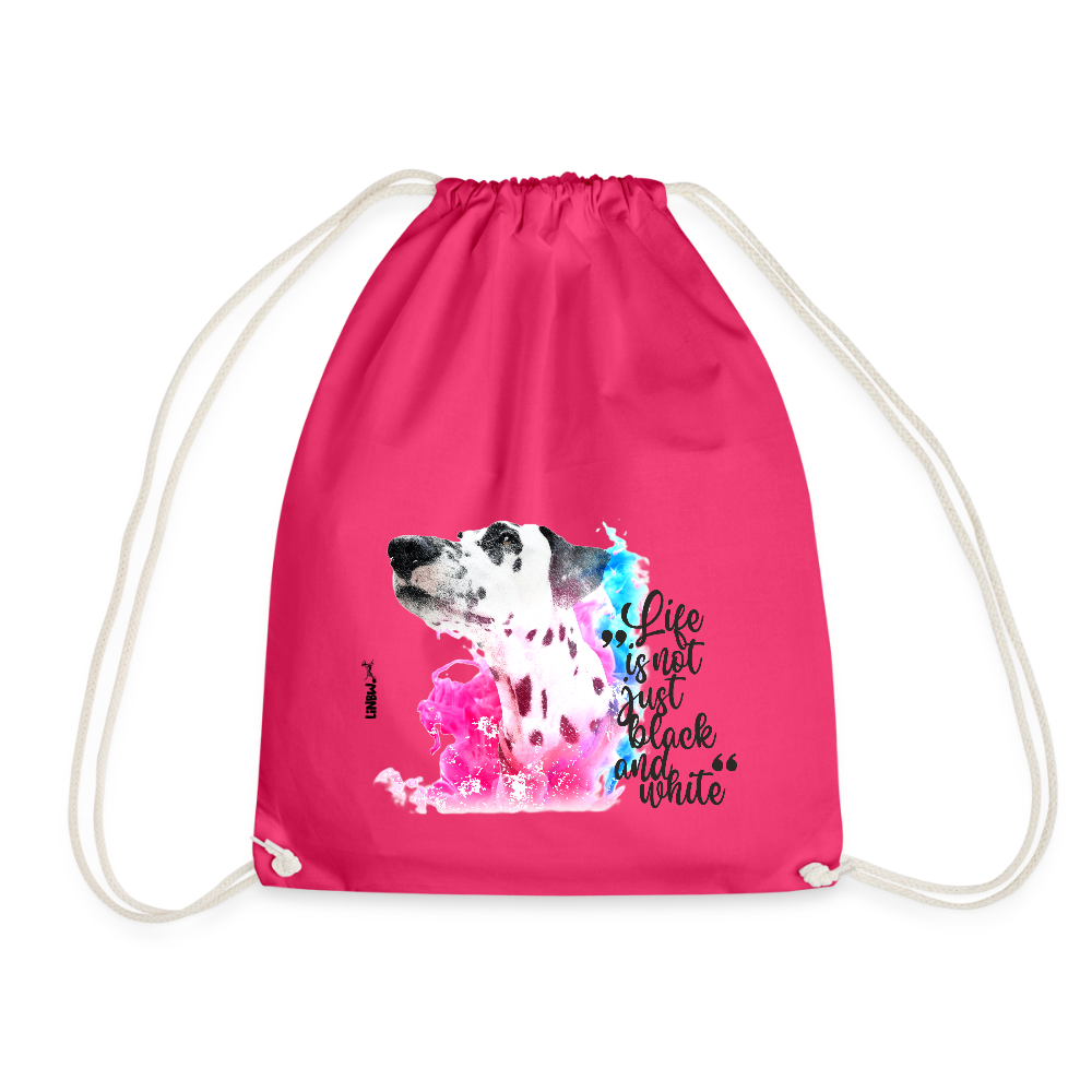 LiNBW. Turnbeutel Dalmatiner Life is not just black and white - Fuchsia