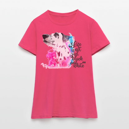 LiNBW. Frauen T-Shirt Dalmatiner Life is not just black and white - Azalea