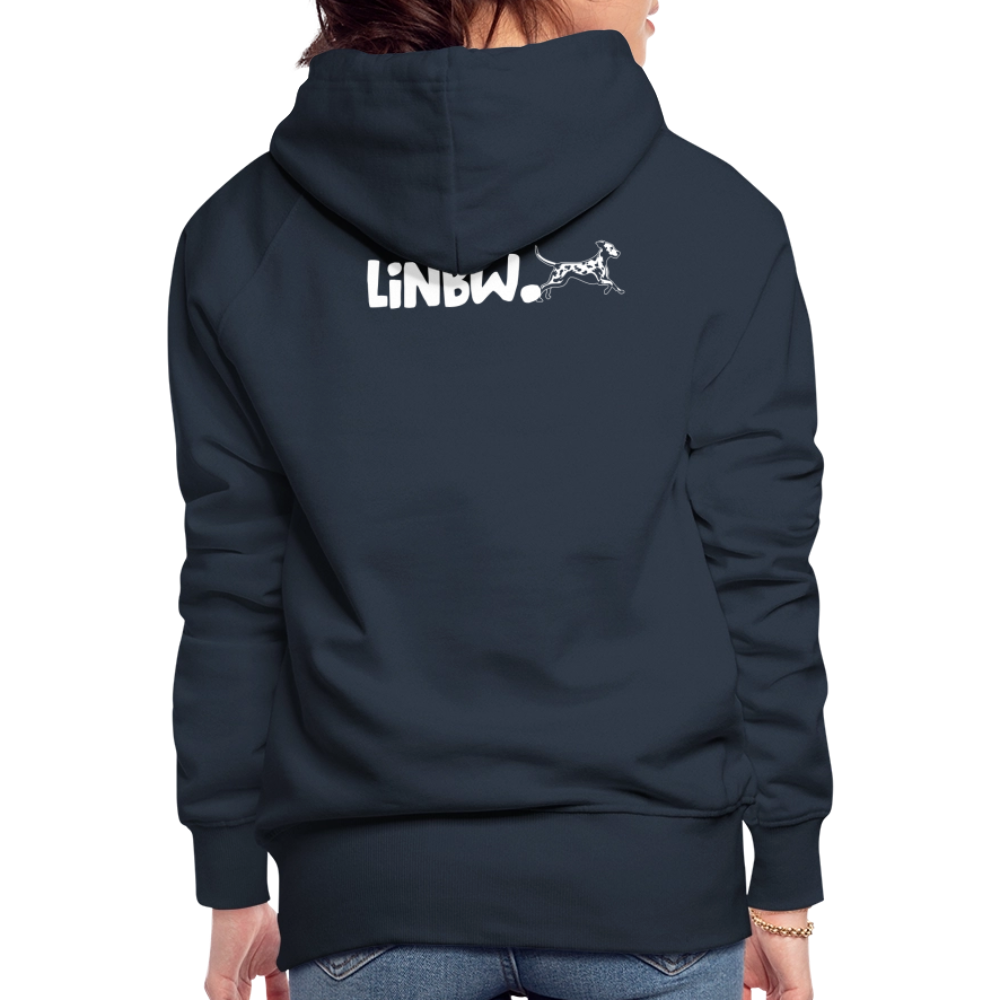 LiNBW. Frauen Hoodie Life is not just black and white - Navy