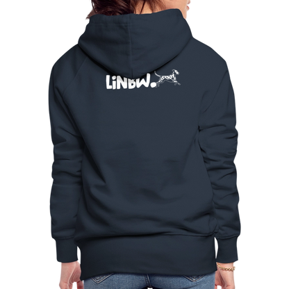 LiNBW. Frauen Hoodie Life is not just black and white - Navy