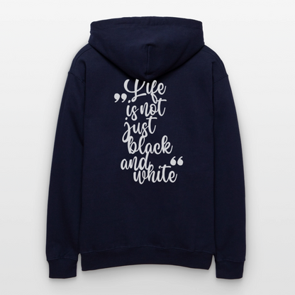 LiNBW. Männer & Frauen Hoodie Life is not just black and white - Navy