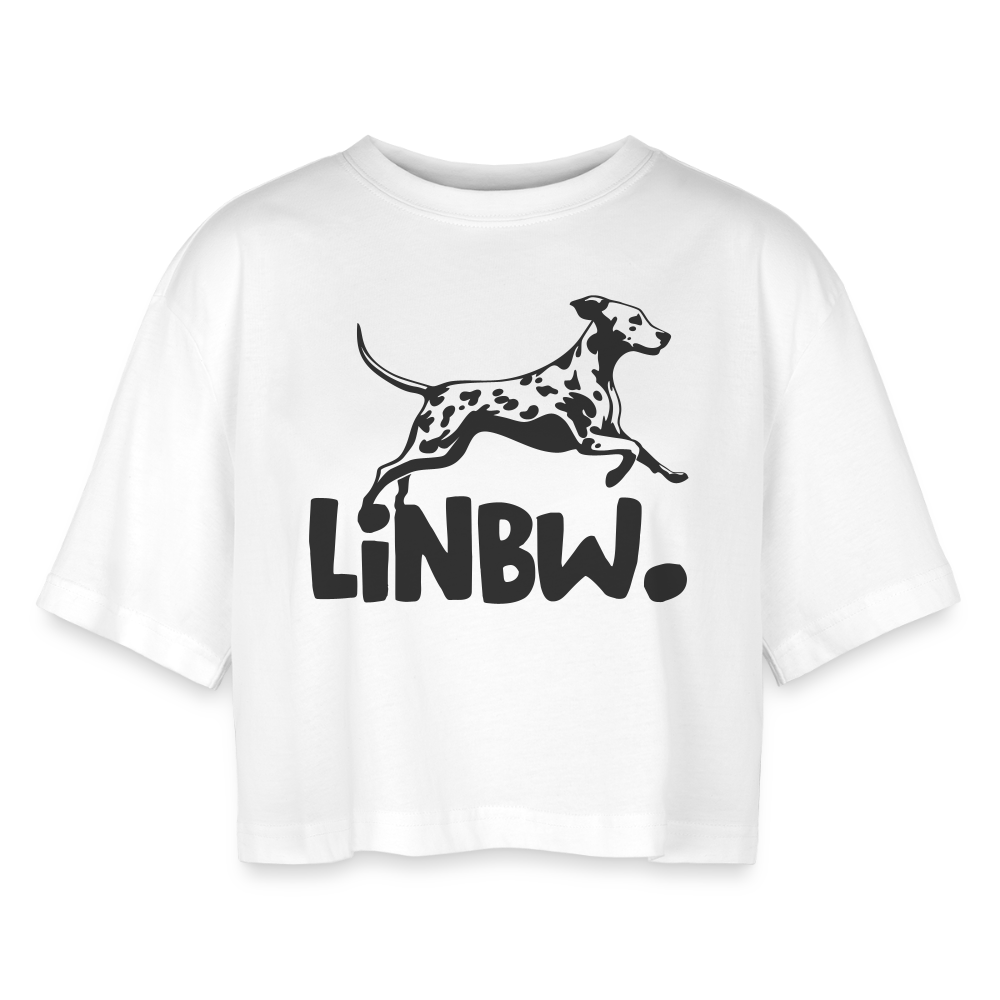 LiNBW. Frauen Cropped T-Shirt - Weiß