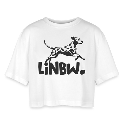 LiNBW. Frauen Cropped T-Shirt - Weiß