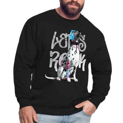 LiNBW. Männer Pullover Dalmatiner Let's Rock - Schwarz